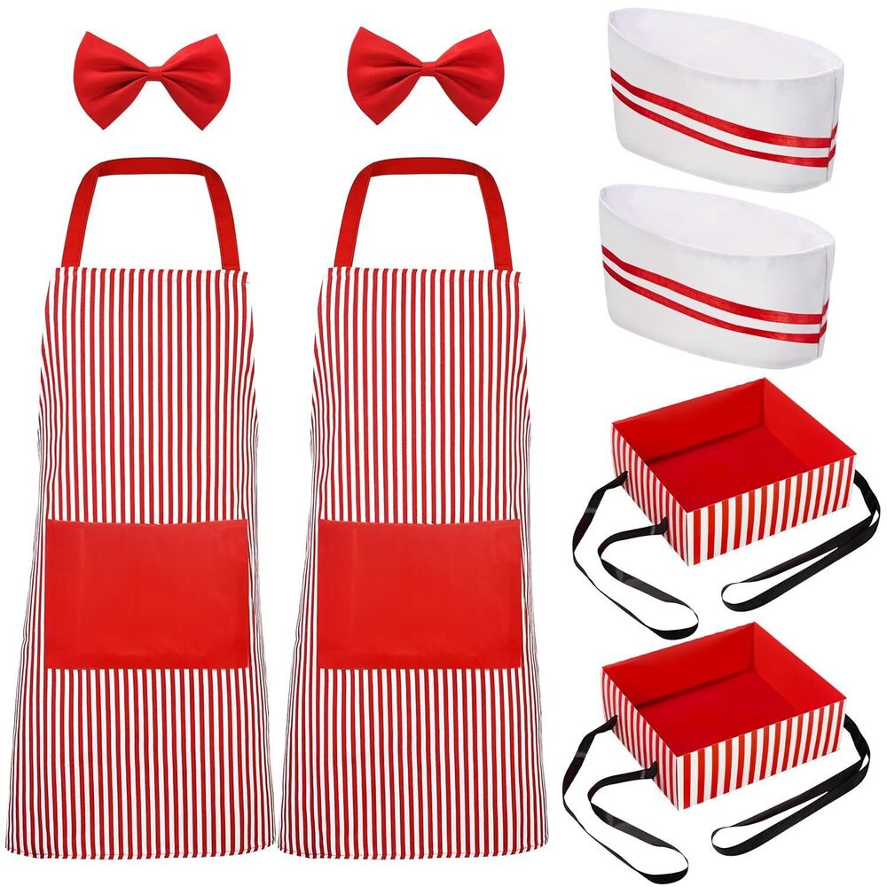 4711 1950s Adult Waiter Costume Kit Hot Dog Soda Jerk Costume